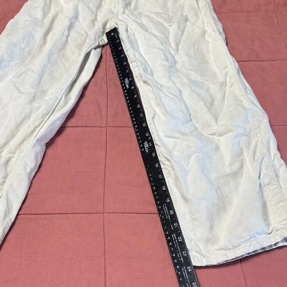 Zara Off-White Buttoned Pants